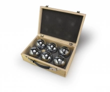 Petanque i trälåda