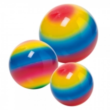 Regnbågsfärgade bollar (olika storlek)